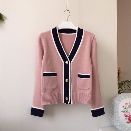 gold button cardigan