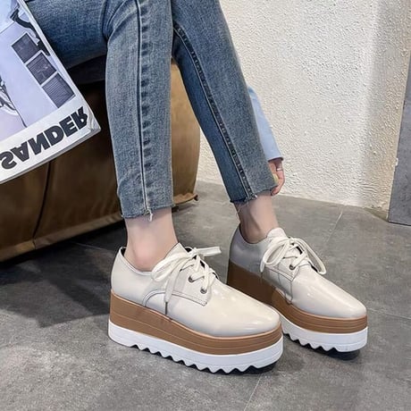platform enamel shoes