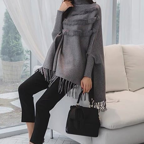 fur poncho