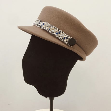【即納あり】tweed line casquette