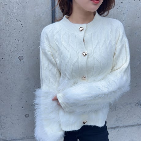 heart button cardigan