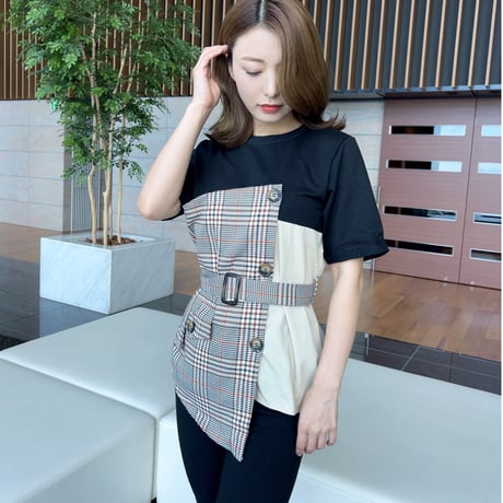 【即納】切り替え t-shirt