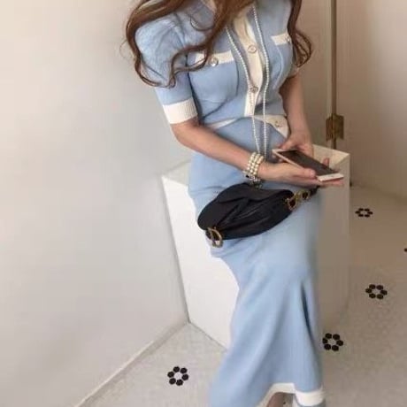 バイカラースカートセットアップ