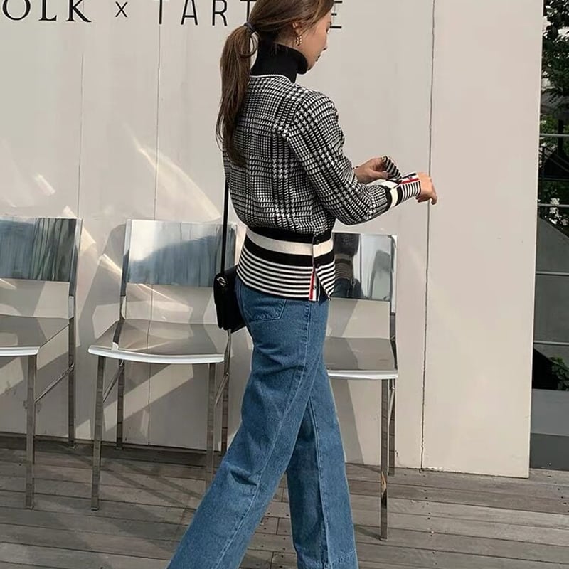 美品 Titleist チェック柄 タートルネックニット タイトリスト チェック柄 タートルネックニット | BrillantSelect Store