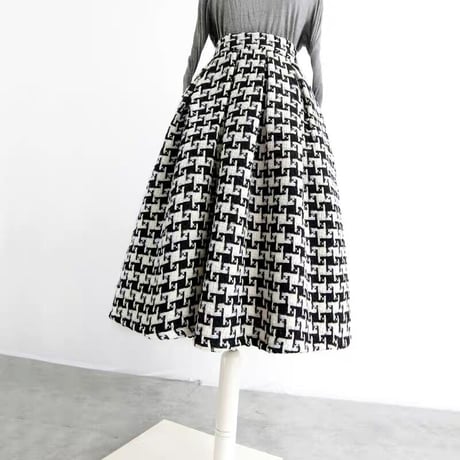 千鳥格子 tweed  skirt