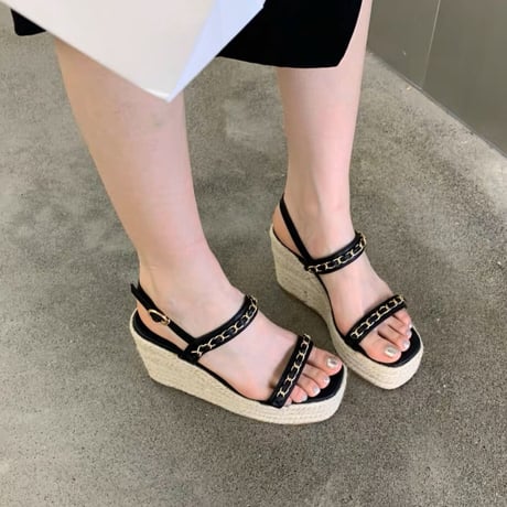 wedge chain sandals