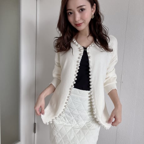 【即納あり】pearl cardigan