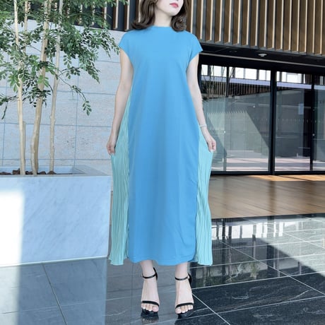 【即納】side pleats onepiece