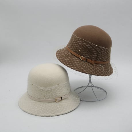 tulle wool hat