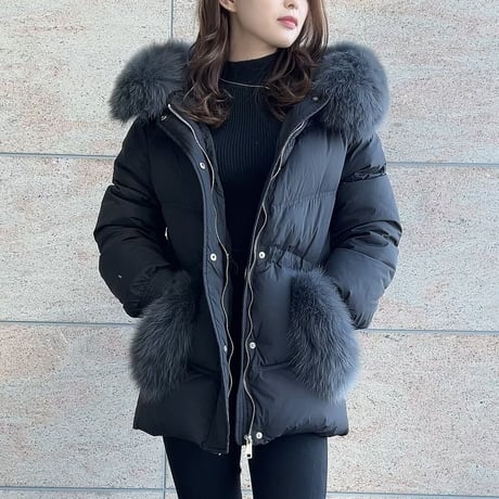 【即納あり】fox fur down   coat