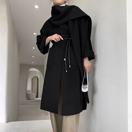 【ウール】2way long coat