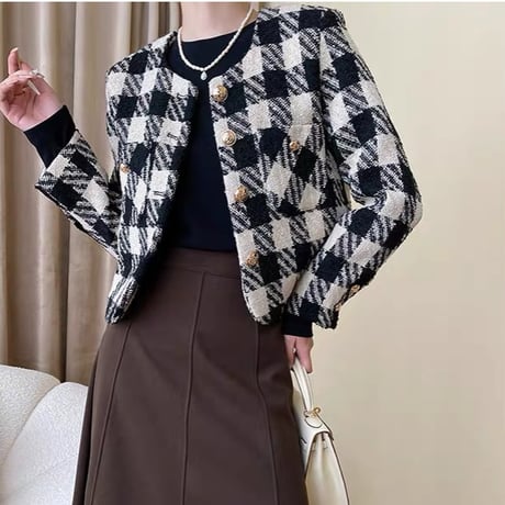 千鳥格子 tweed jacket