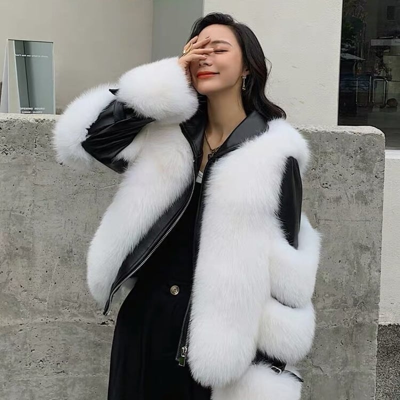 【美品】チンチラ ファー付き リアル レザージャケット リアルファー レザージャケット