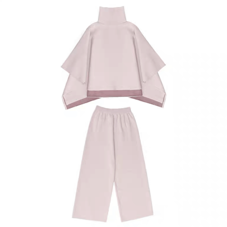 【即納】high neck poncho  setup