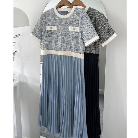 tweed 切り替え onepiece