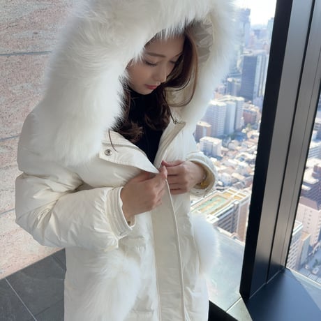 【即納あり】fox fur down   coat