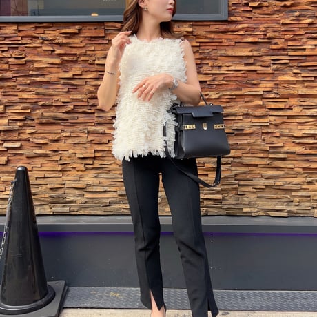 sleeveless feather tops