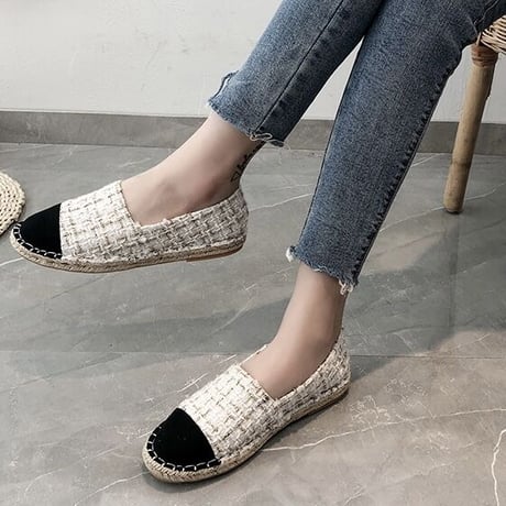 tweed slip-on