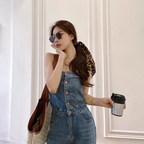 Denim rompers