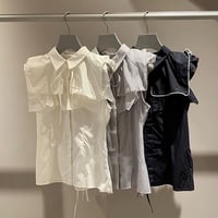 big collar sleeveless blouse