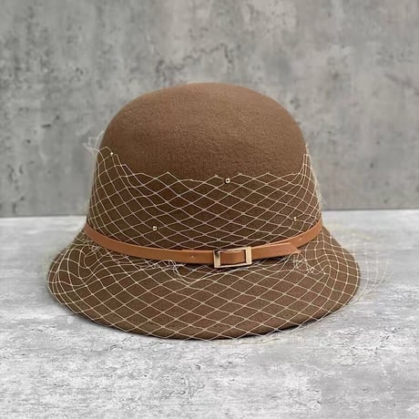 tulle wool hat