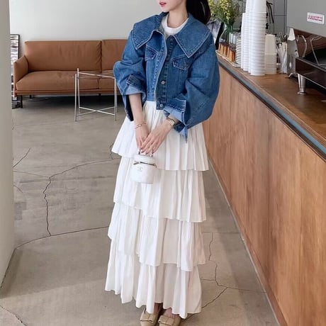 big collar denim jacket