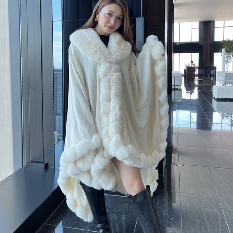 eco fur poncho