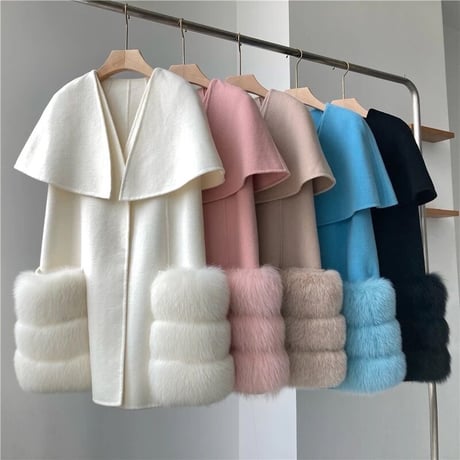 fox fur cape coat