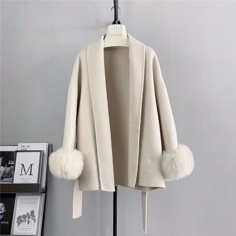 sleeve fox fur coat