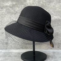 ribbon tulle straw hat