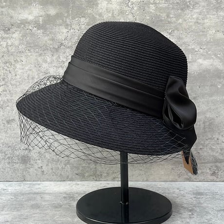 ribbon tulle straw hat