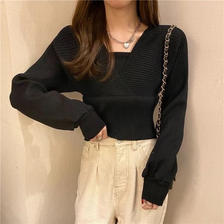 キャミソール付き ニット