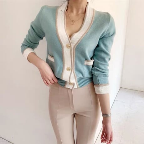 gold button cardigan