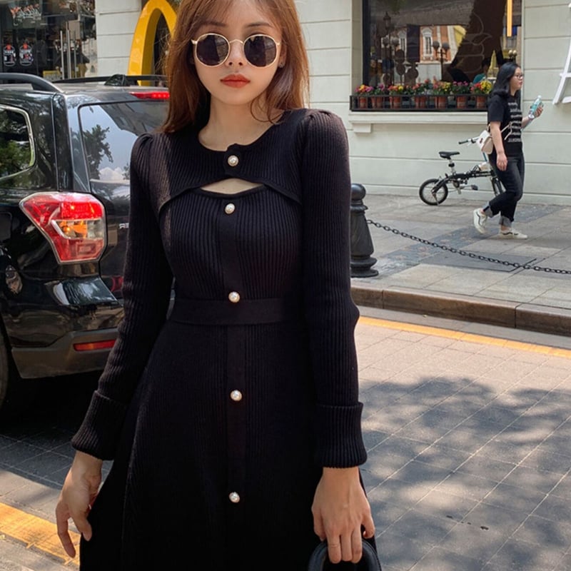 胸元あきニットワンピース | BrillantSelect Store 胸元あきニットワンピース | BrillantSelect Store