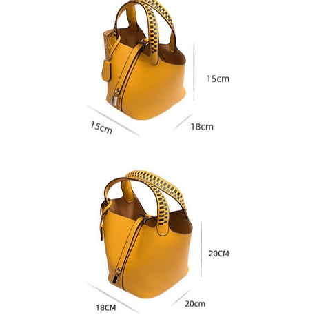 【即納】pu leather stitch cube bag