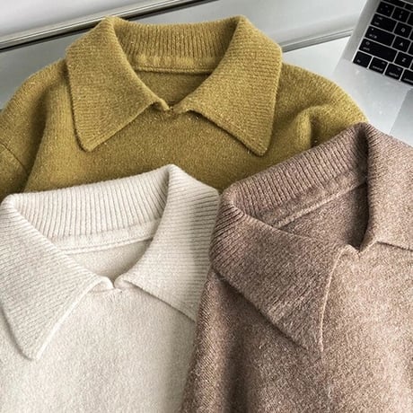 襟付き knit