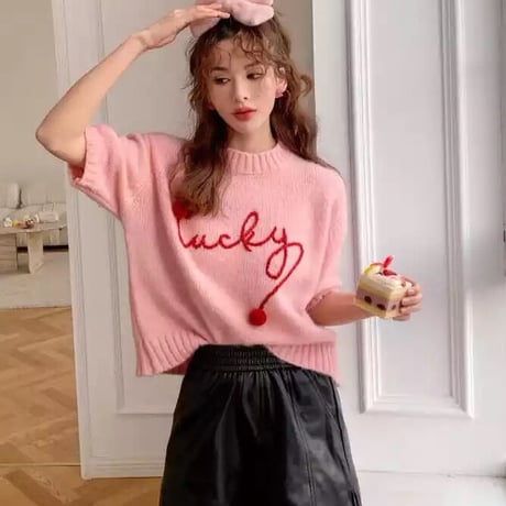 pink summer knit