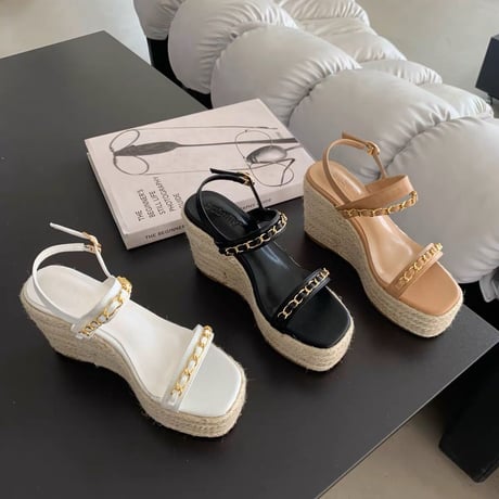 wedge chain sandals