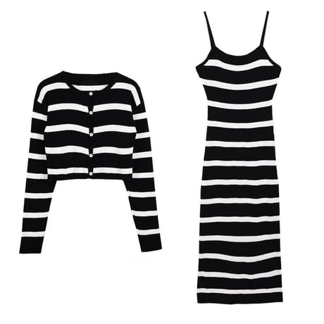 border cardigan set