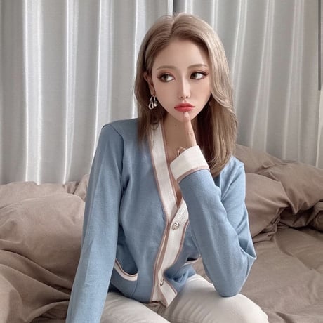 gold button cardigan