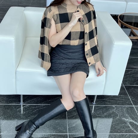 check cardigan