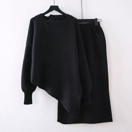 asymmetrical knit setup