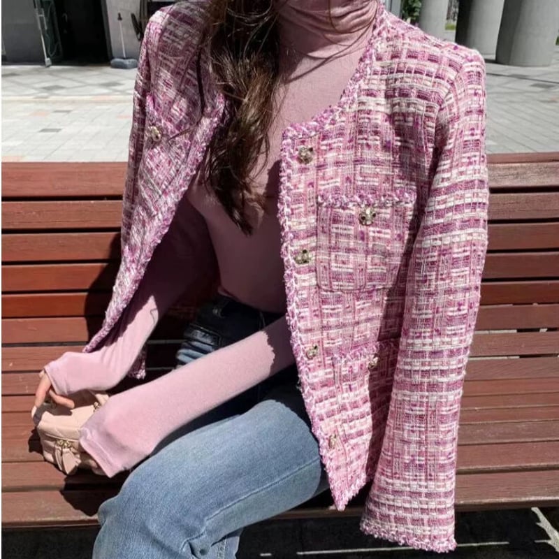 pink tweed jacket | BrillantSelect Store