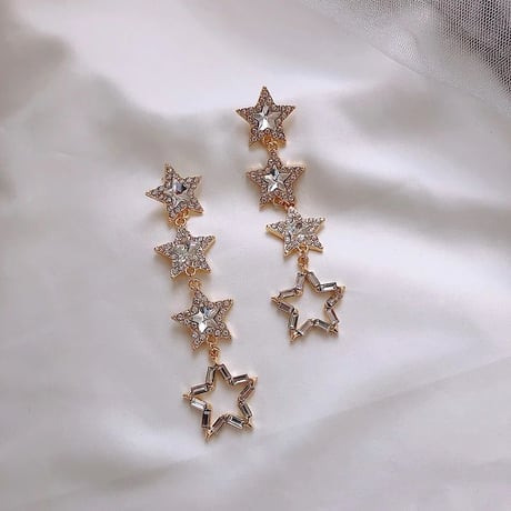即納 スター4連ピアス
