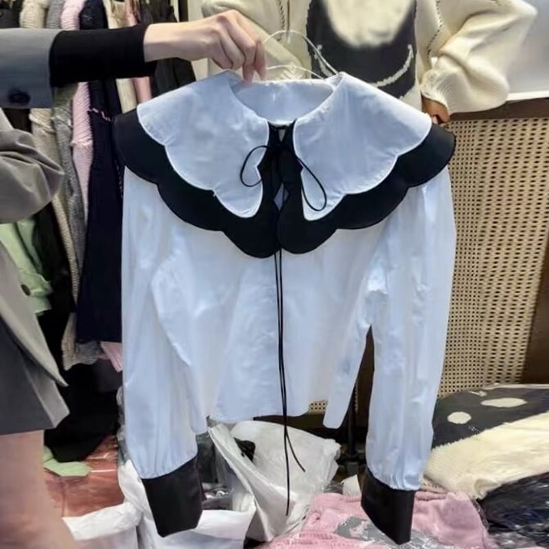 スカラップ襟 ブラウス | BrillantSelect Store