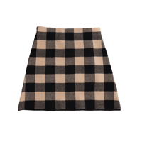 check  knit skirt