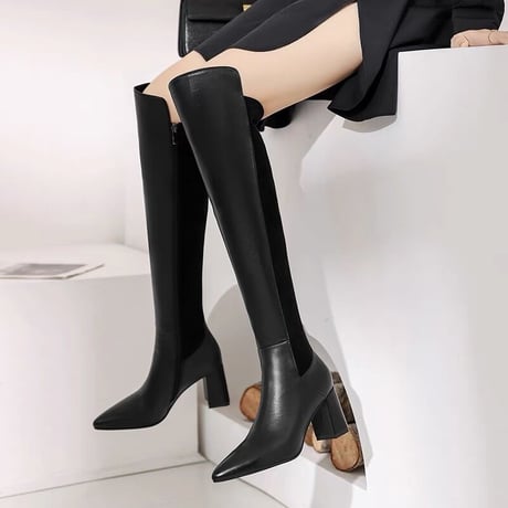 美脚【牛革】long boots