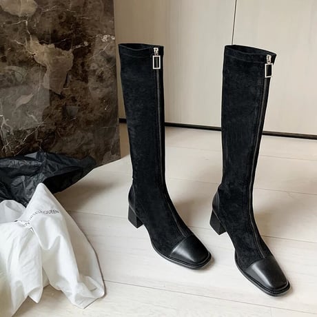 suède long boots