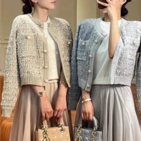 round neck cardigan