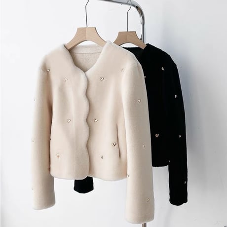 wool heart jacket